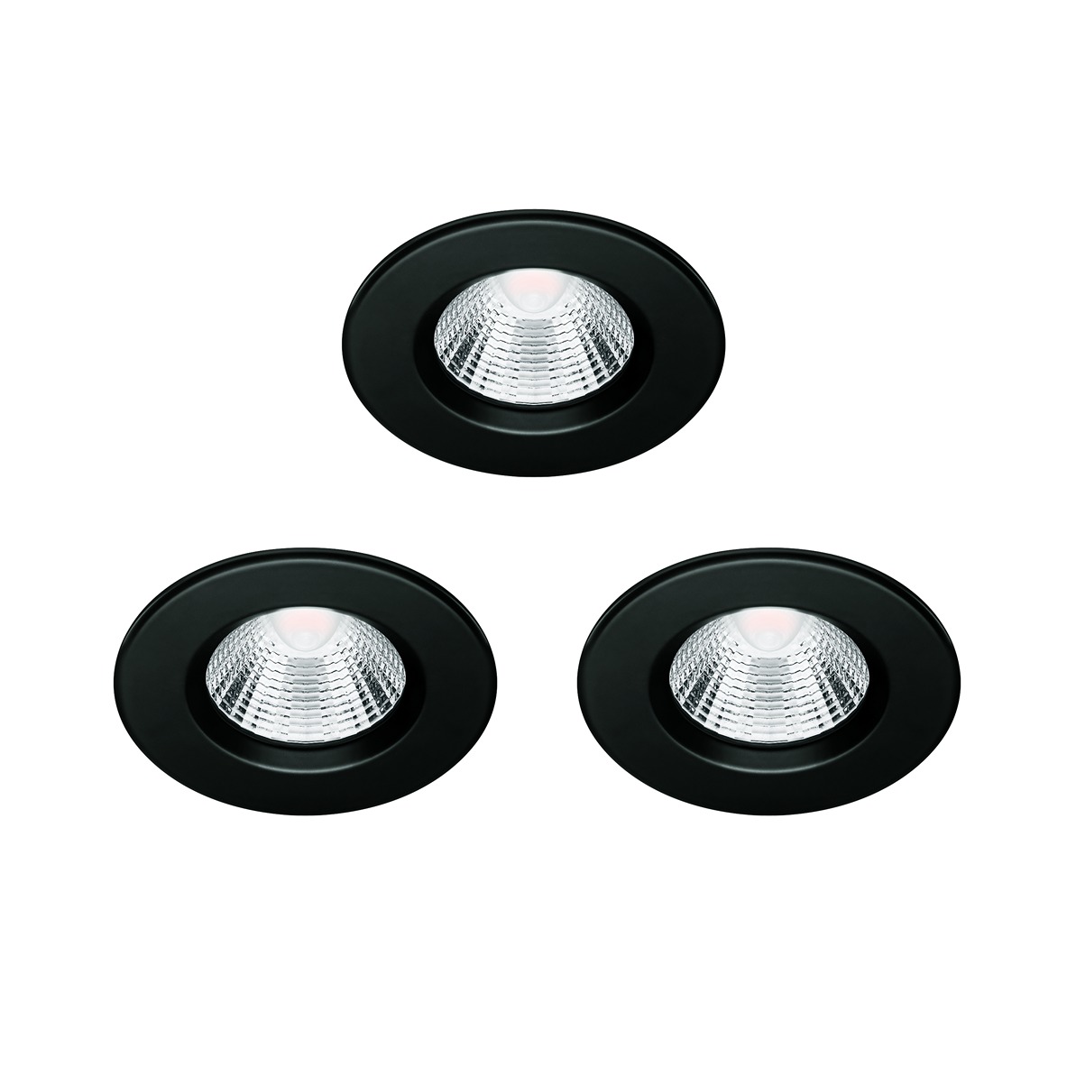 Philips Dive salle de bains spot encastré - noir - 5 W - 3 pack
