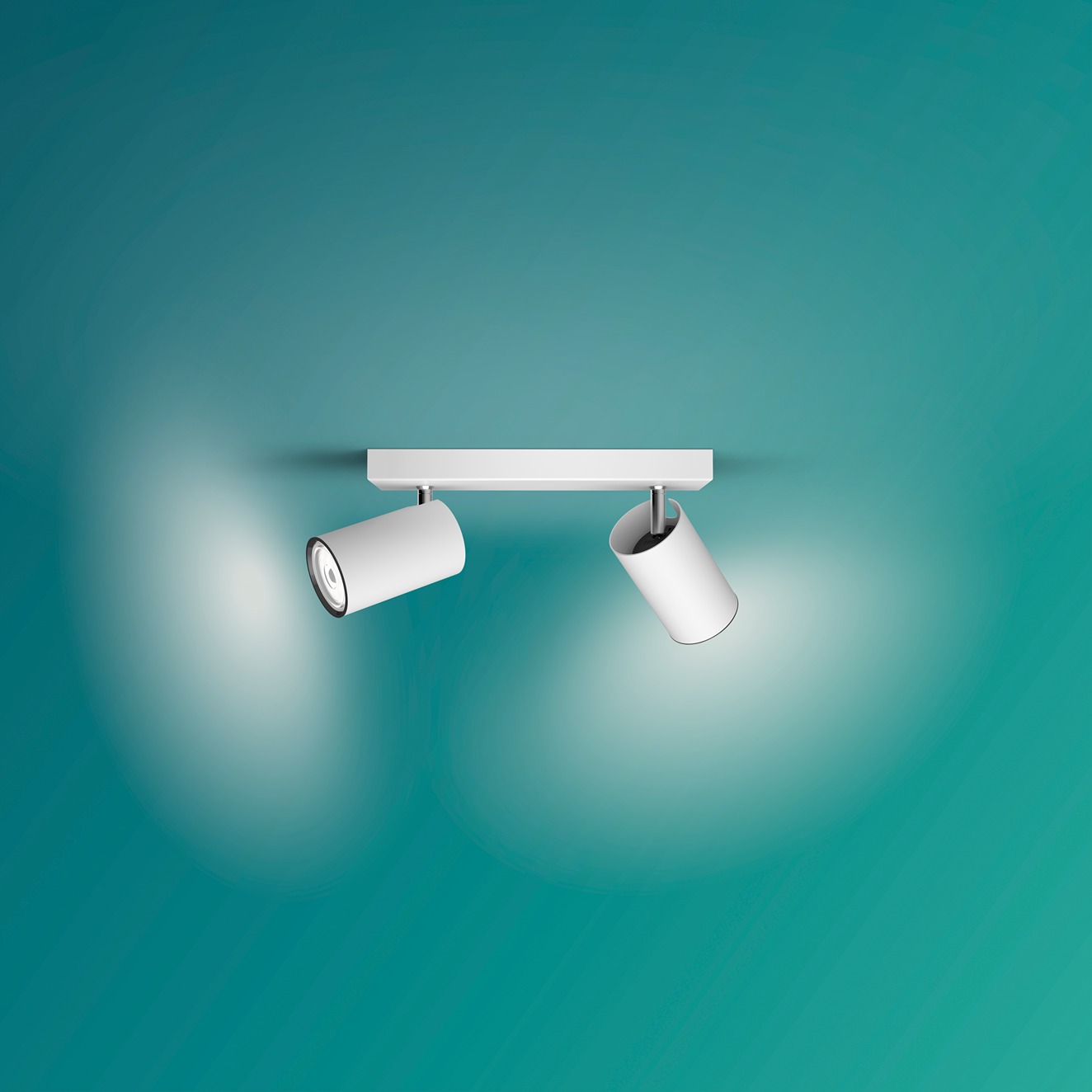 Philips Kosipo spot plafond/mur - 2 têtes - blanc