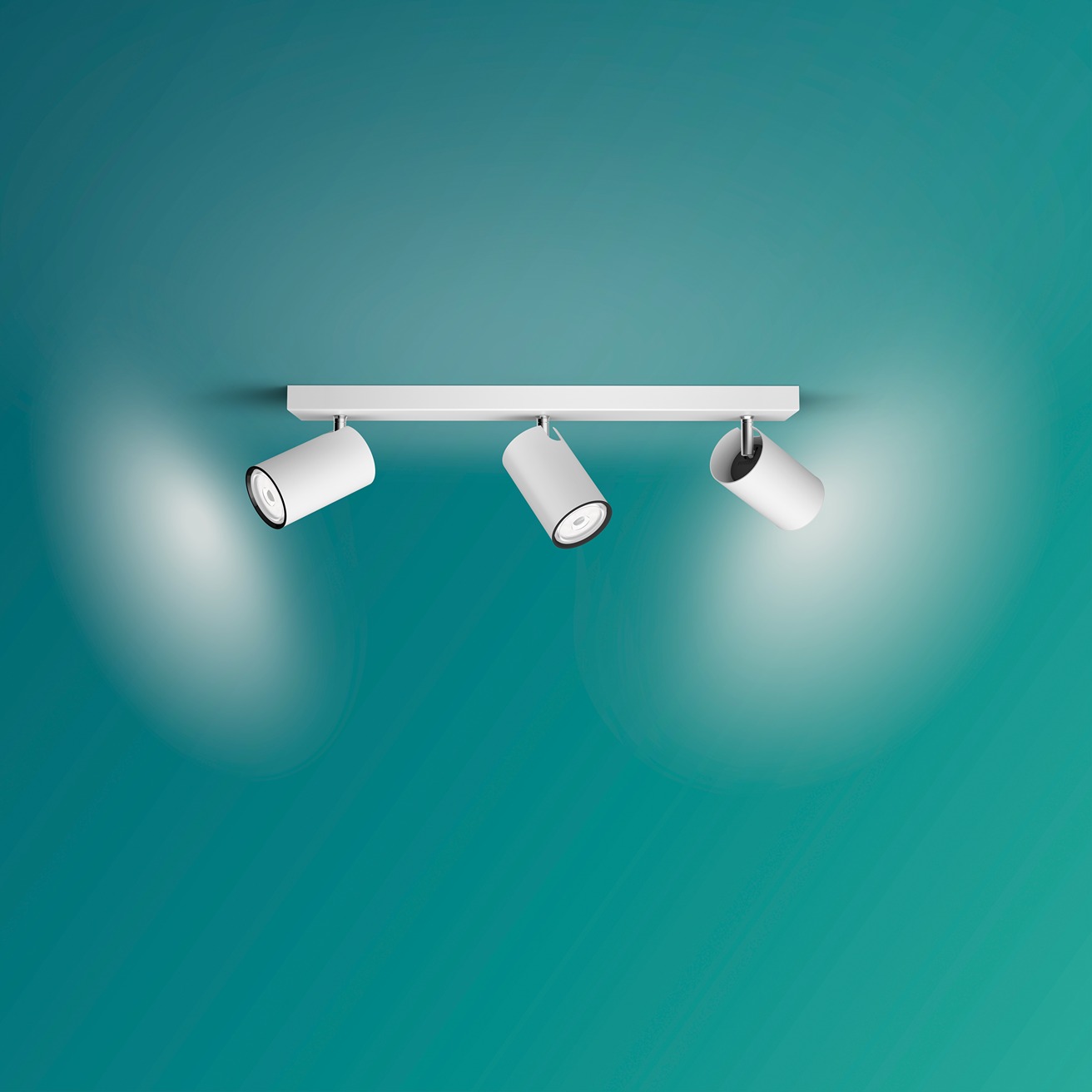 Philips Kosipo spot plafond/mur - 3 têtes - blanc
