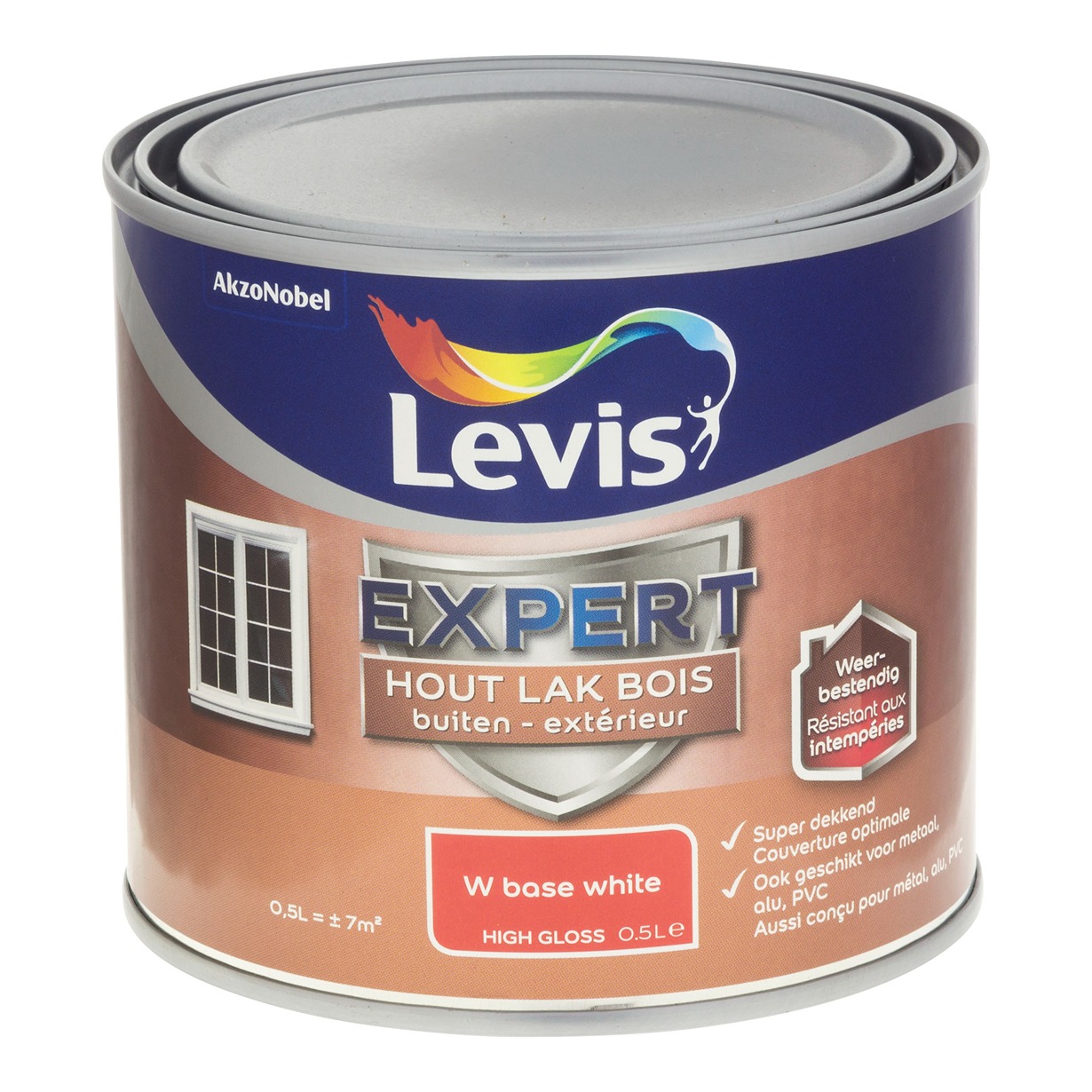 Levis Expert Hout Lak Buiten High Gloss Mix Base W - 0.5l