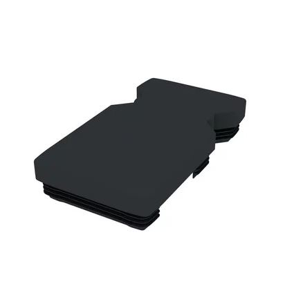 Duofuse écran à rainures et languettes/écran clôture à lattes - Chapeau de fermeture pour poteau porte en aluminium 148x82mm pvc noir