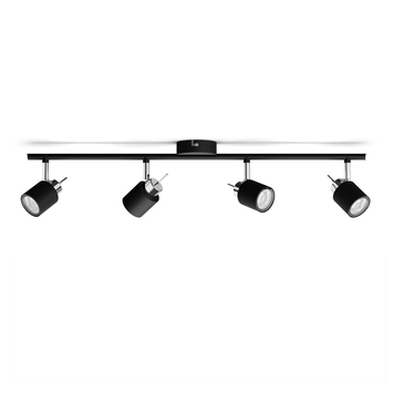 Philips Meranti spot plafond/mur - 4 têtes - noir
