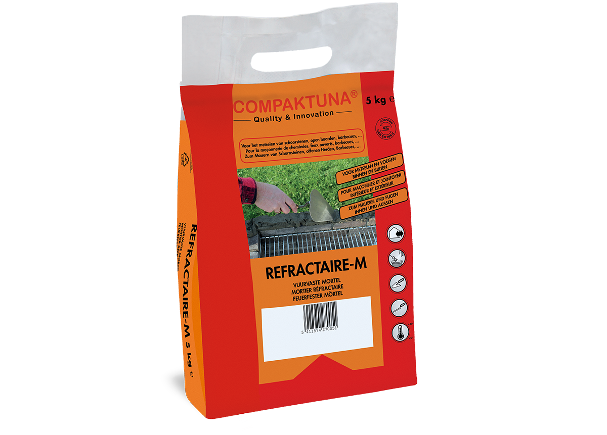 Compaktuna® Refractaire Mix M40 5kg - Vuurvaste mortel