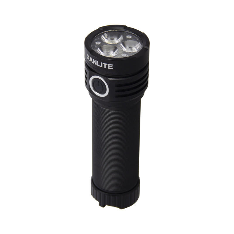 Xanlite lampe torche LED sans fil - USB rechargeable - 3 modes d'éclairage - 1200 lm (mode power boost 2500 lm) - IP44 - 6500k blanc froid 