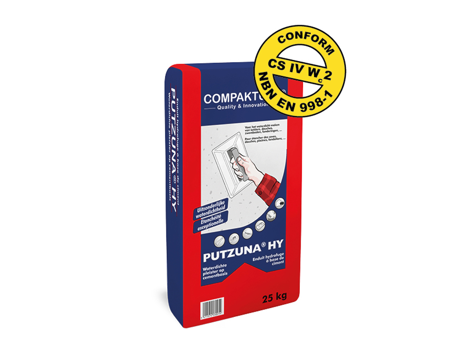 Compaktuna® Putzuna HY 25kg - Enduit imperméable à l'eau