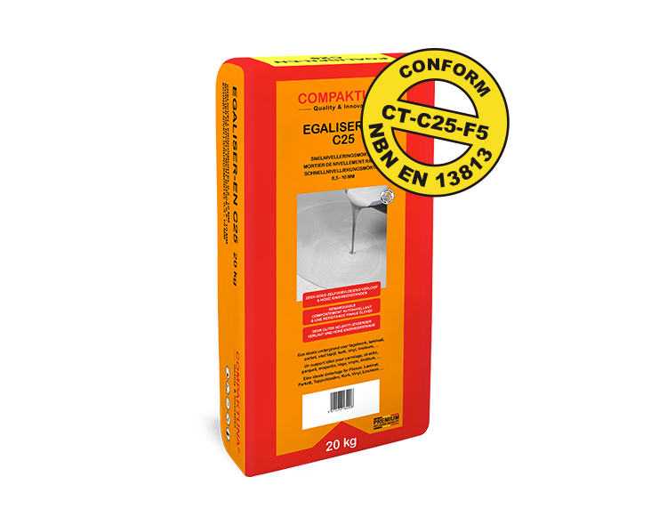 Compaktuna® Egaliser-EN C25 20kg - Snelnivelleringsmortel 0,5 - 10 mm