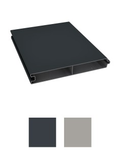 Duofuse écran à rainures et languettes - Planche en aluminium 20x2,8x200 cm noir