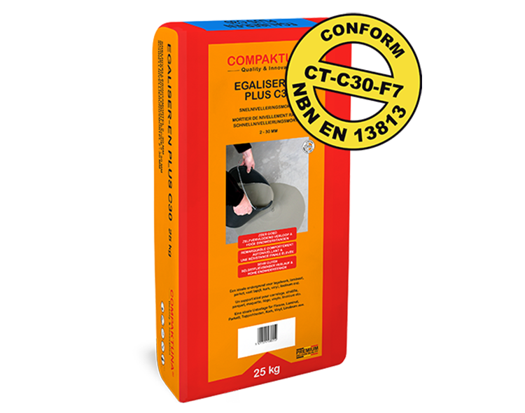 Compaktuna® Egaliser-EN Plus C30 25kg - Snelnivelleringsmortel 2 - 30 mm