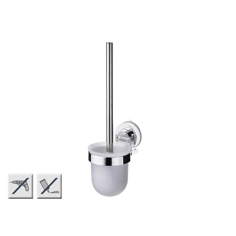 Ridder WC-borstel met houder hangend (zuignap) wit