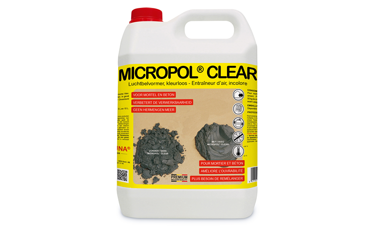 Compaktuna® Micropol Clear 5L - Entraîneur d’air pour mortier et béton
