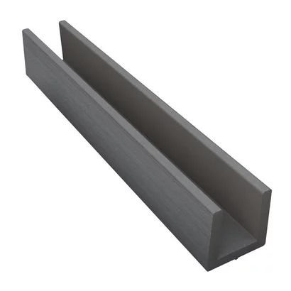 Duofuse tand-en-groef tuinscherm/omheining - Klein U-profiel 27x35mm - 2.02m wenge brown