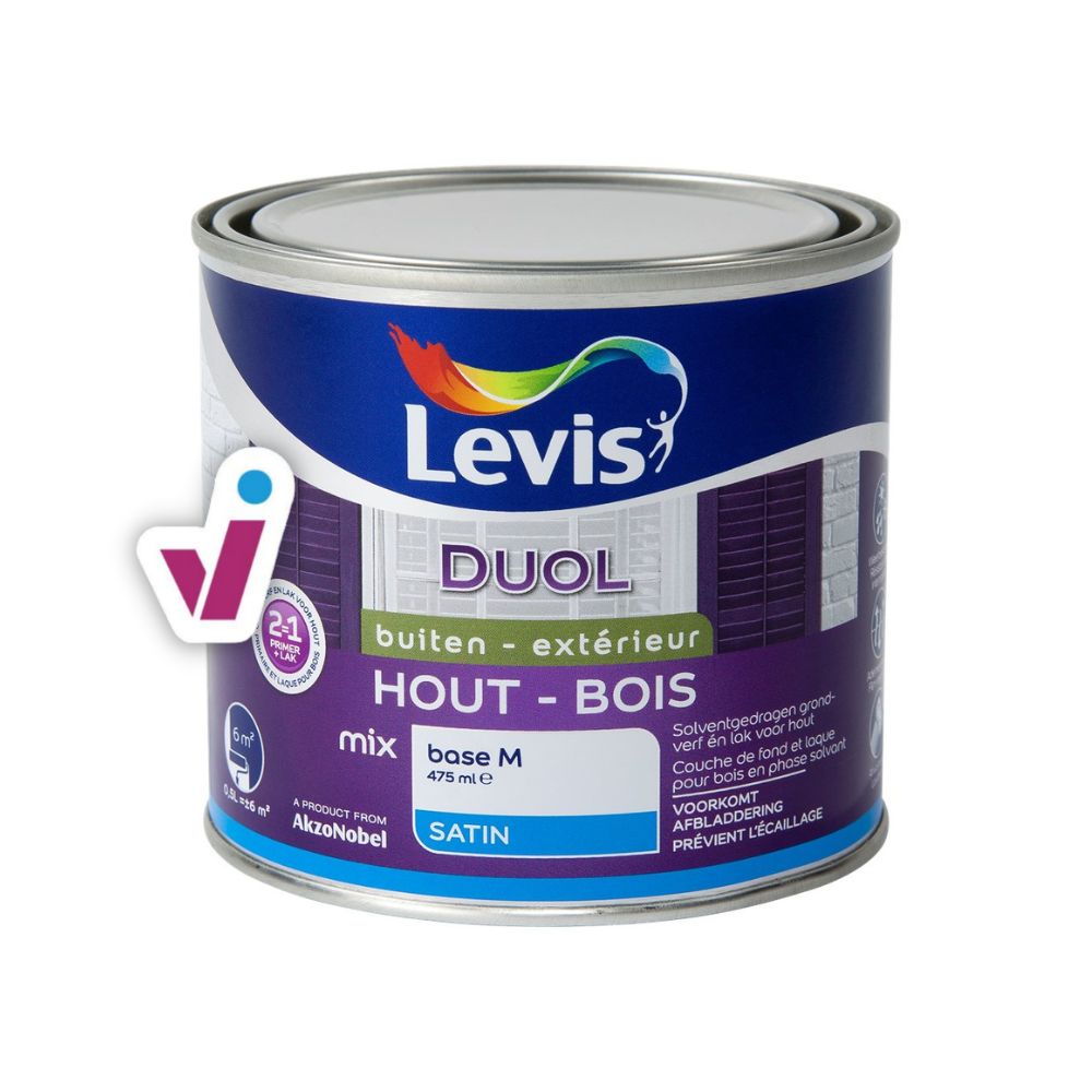 Levismix Duol Hout Buiten Satin Mix Base M 0.5L