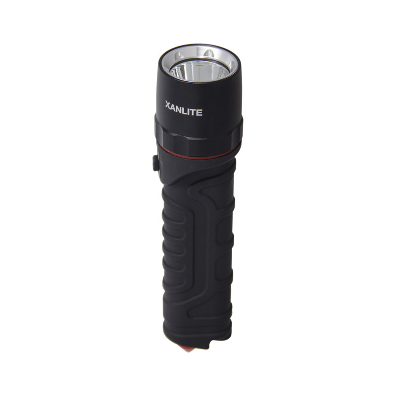 Xanlite lampe torche LED - 3 modes d'éclairage - 800 lm - IP68 - 6500k blanc froid (piles incl) 