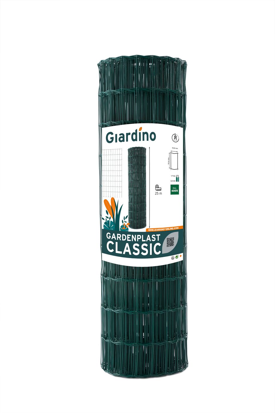 Gardenplast Classic grillage 122cm - 25m noir