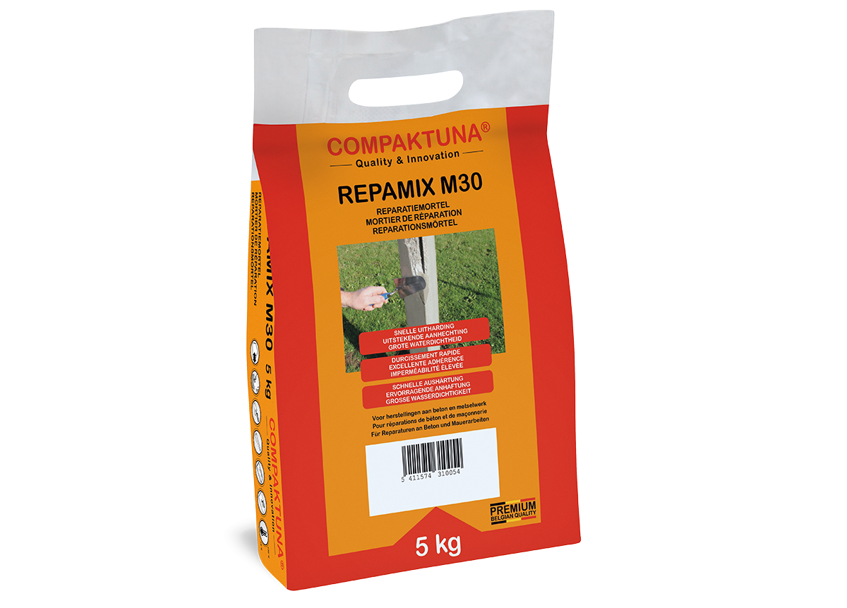 Compaktuna® Repamix M30 5kg - Gebruiksklare, universele reparatiemortel