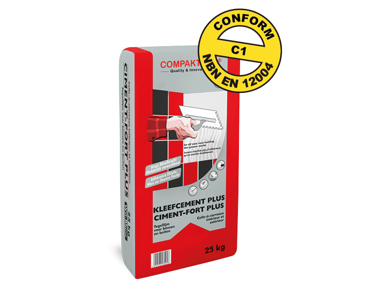 Compaktuna® Kleefcement Plus 25kg grijs - Tegellijm voor binnen en buiten