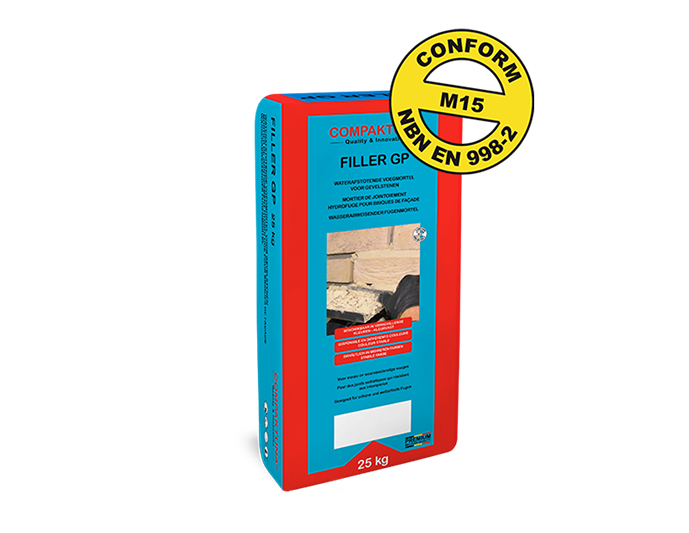 Compaktuna® Filler GP 25kg gris - Mortier de jointoiement hydrofuge pour briques de façade