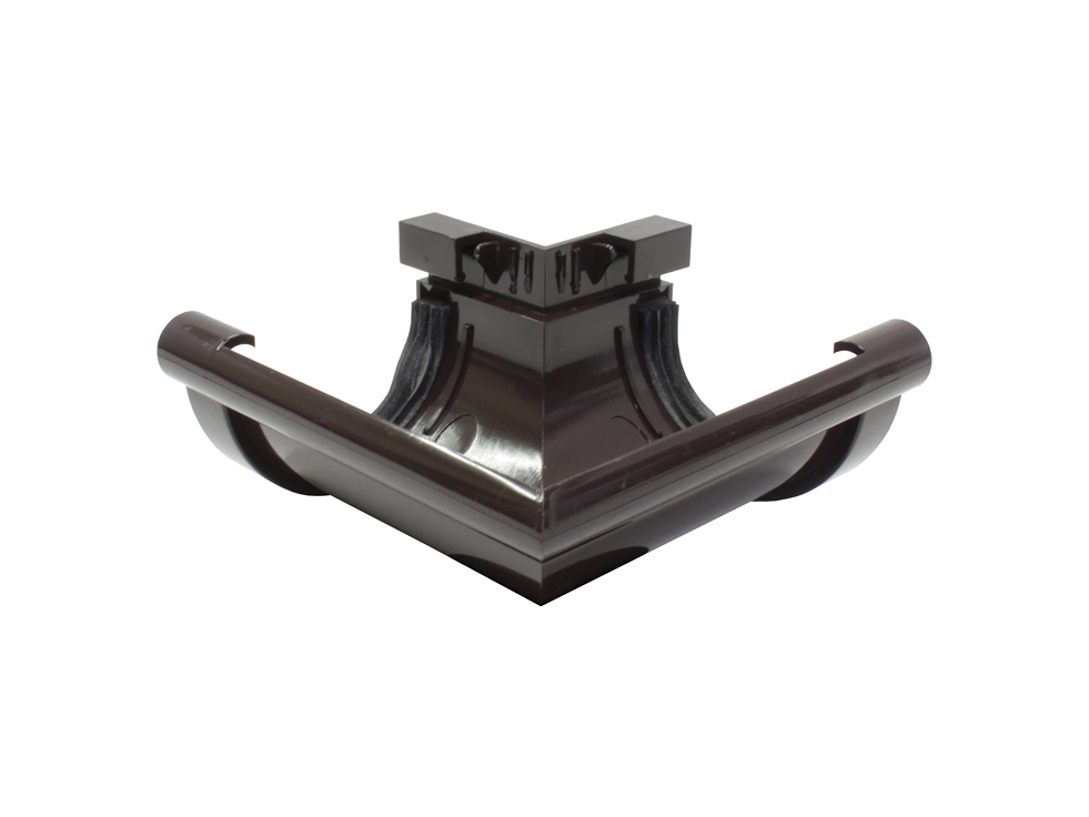 Angle extérieur pour gouttière PVC gris clair G80