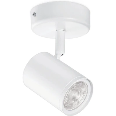 WiZ spot plafond/mur Imageo blanc 1 spot - Ampoule LED intelligente - Chaud - blanc froid - GU10 - 1x 5W - Wi-Fi