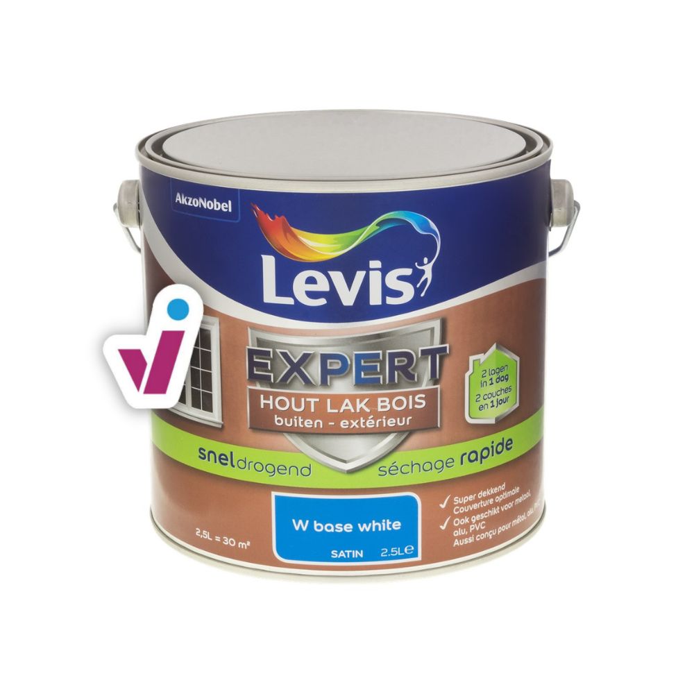 Levis Expert Houtlak Buiten Sneldrogend Satin M Base 2.5L