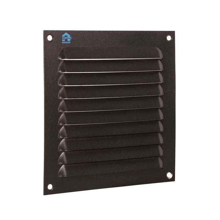 Renson schoepenrooster plat alu 436 zwart 150x150mm