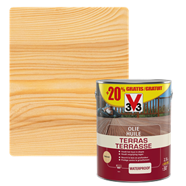 V33 Huile Terrasse Incolore Mat 2,5L +20%