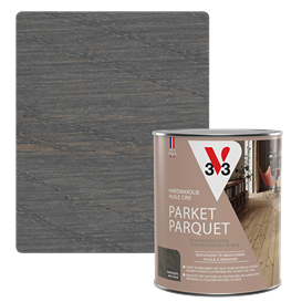 V33 Huile Cire Parquet Deco Gris Foncé Mat 1L