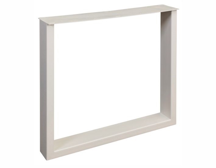 Pied de table modèle U Elegant - H71 B80cm profil 40x100mm blanc (RAL9010)