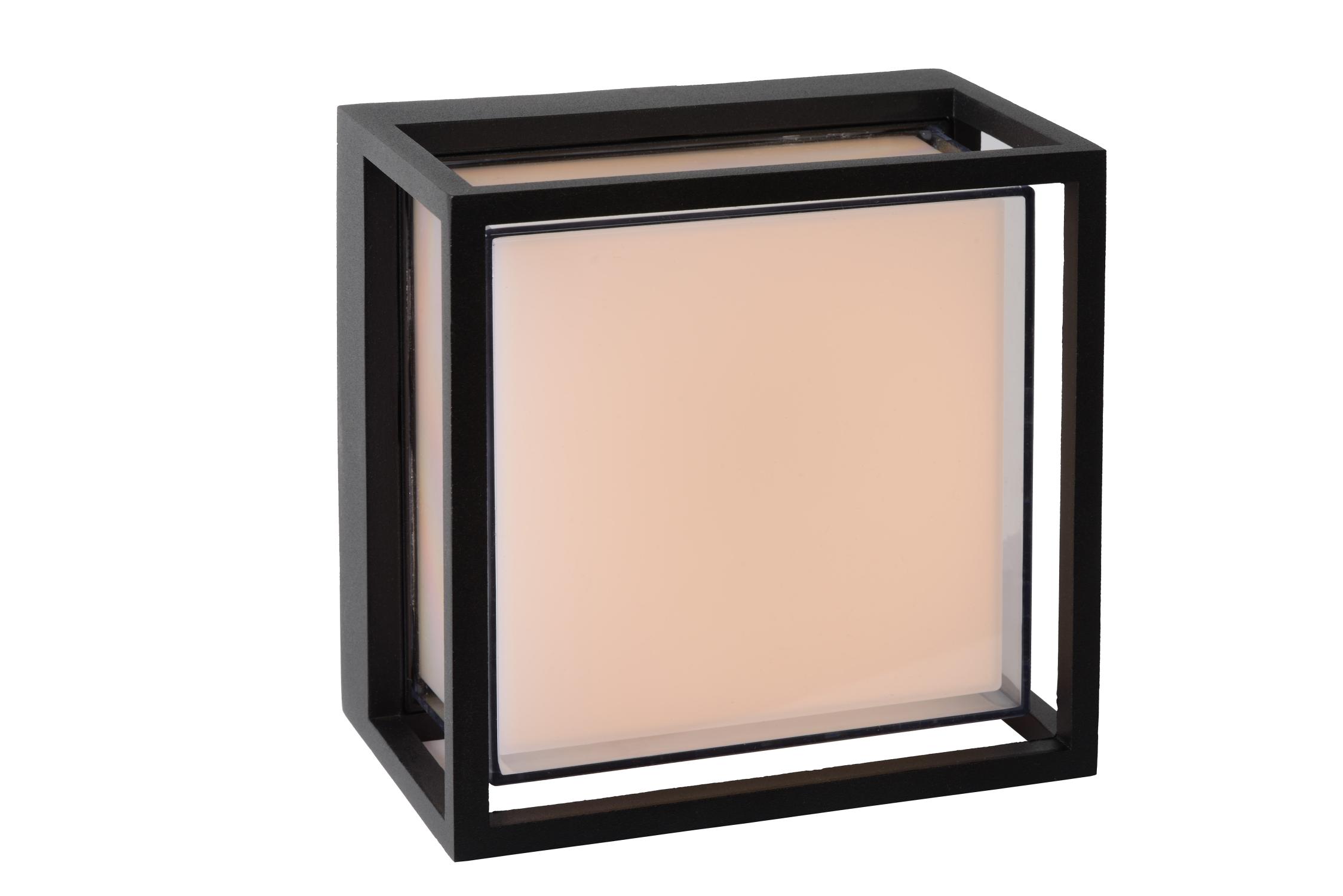 Lucide SINGA LED - Applique murale Extérieur - LED - 1x9,6W 3000K - IP54 - Noir