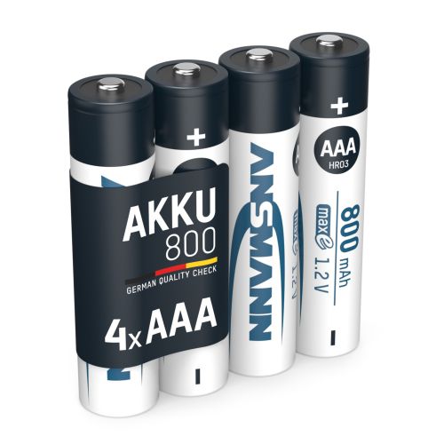 Ansmann herlaadbare batterij NiMH Micro AAA 800 mAh - 1.2V (4 stuks)