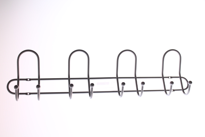 Portemanteau 4xdouble crochet aluminium  530x130x70mm