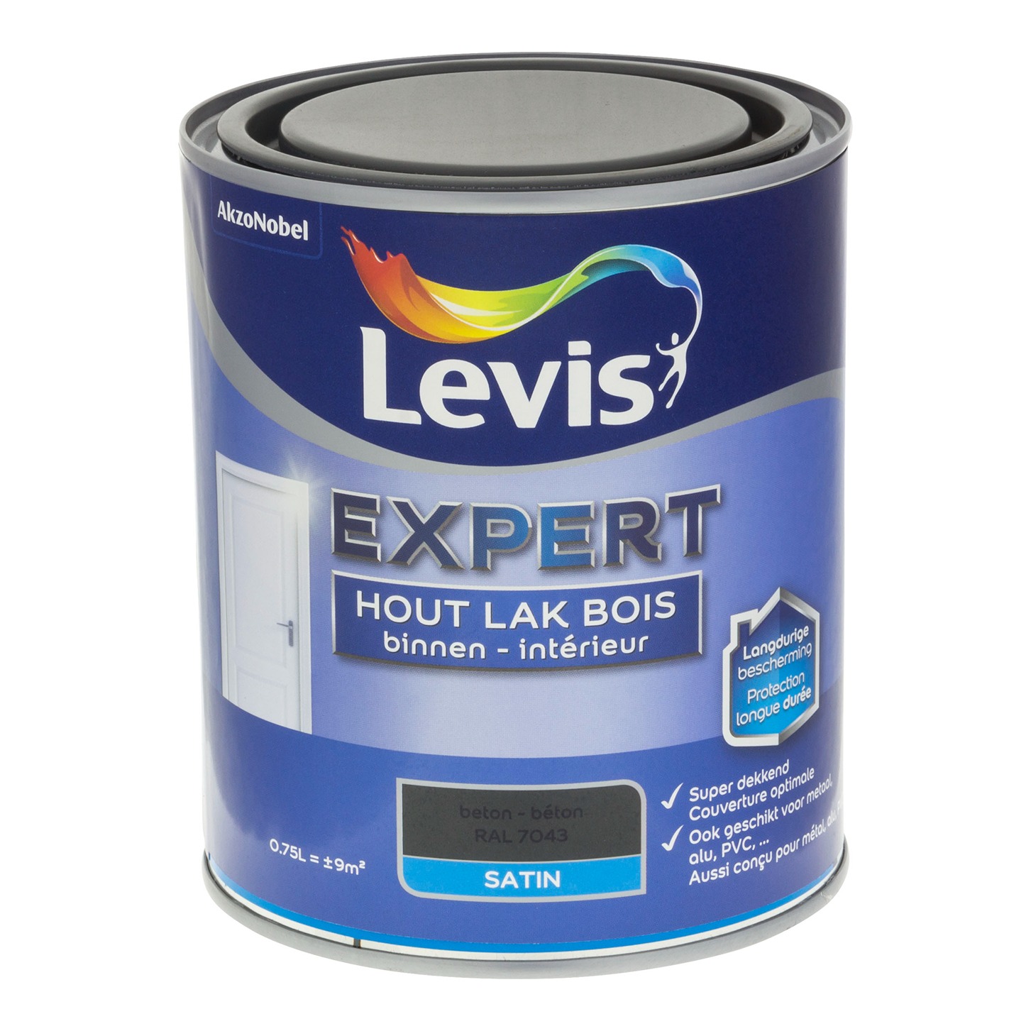 Levis Expert Lak Bois Intérieur Satin 0.75l Beton