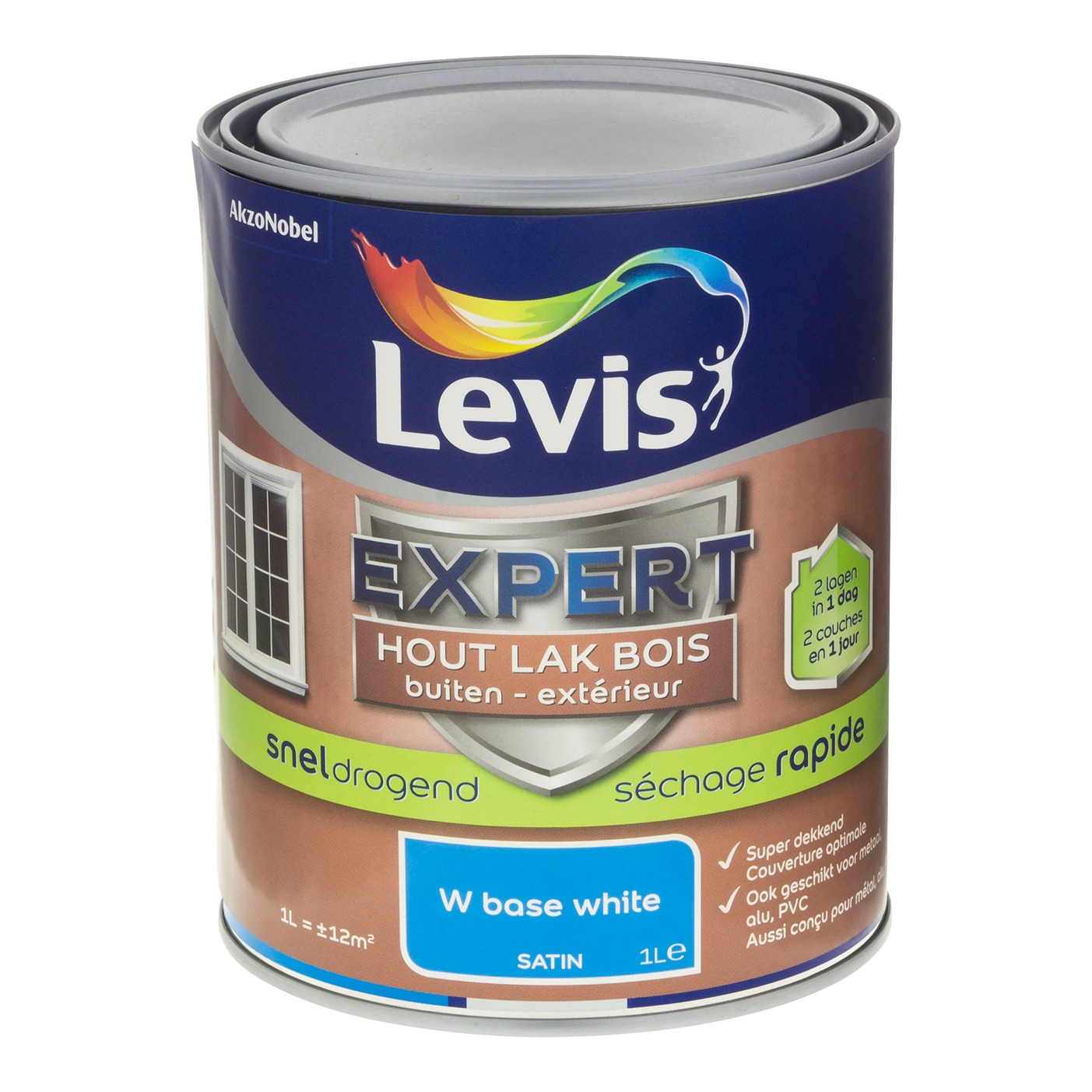Levis Expert Hout Lak Buiten Sneldrogend Satin Mix Wit - 1l