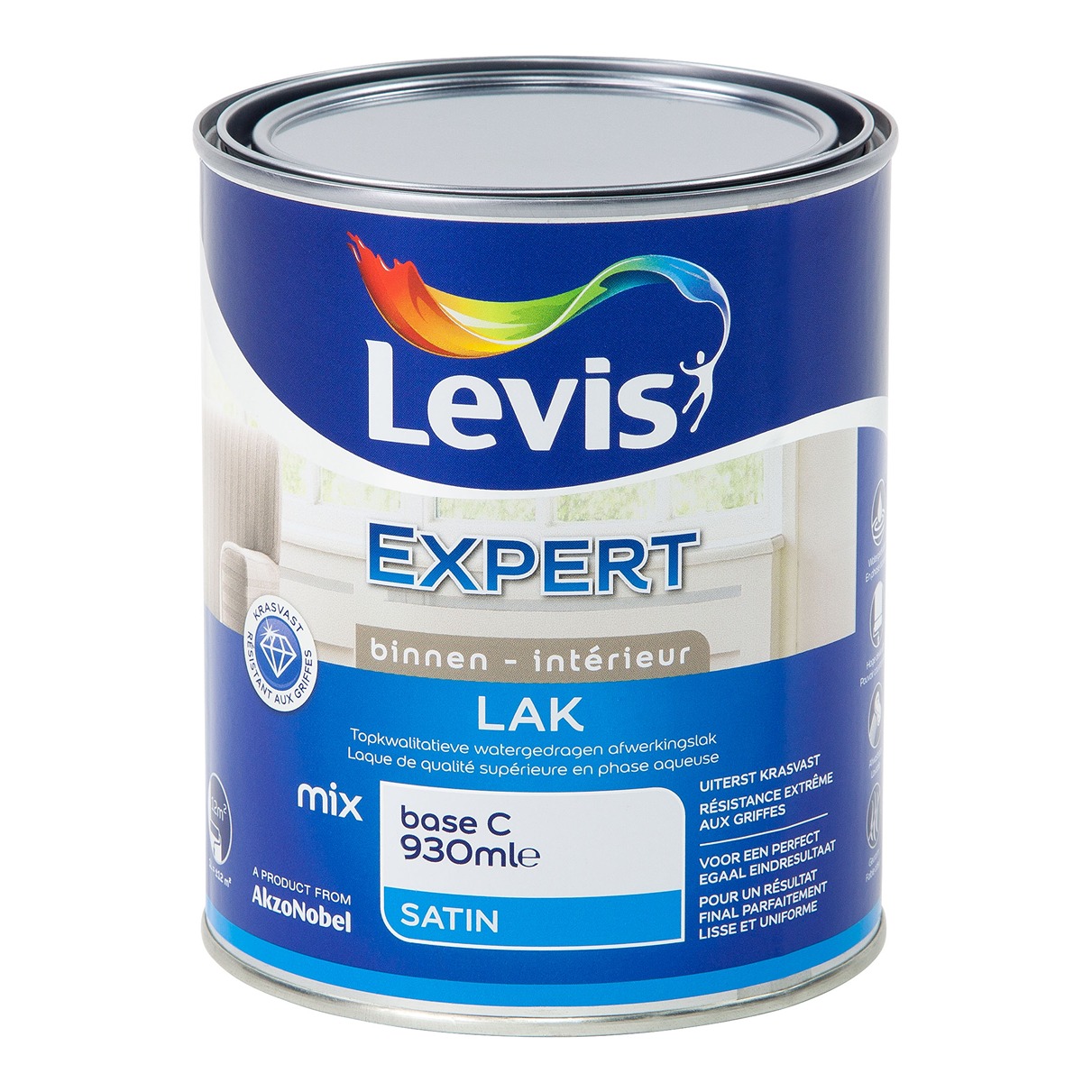 Levis Expert Hout Lak Binnen Satin Mix Clear - 1l