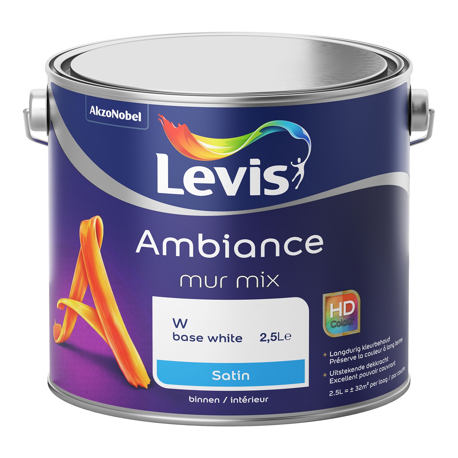 Levis Ambiance Mur Satin Mix Base W - 2.5l