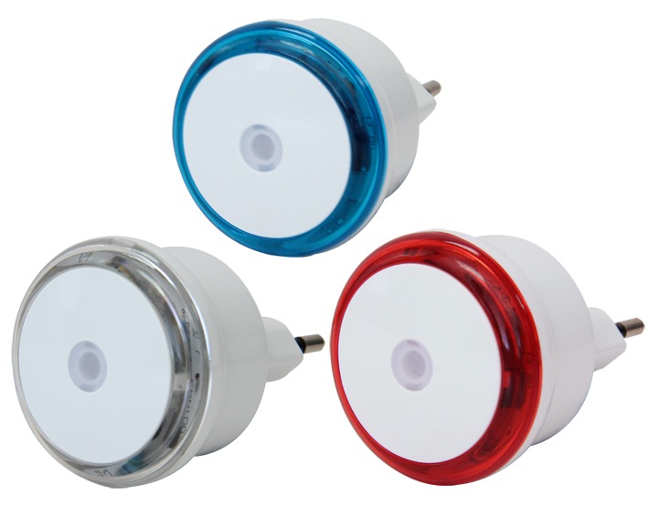 Prolight Veilleuse LED 3 avec capteur de luminosité 3 pièces 