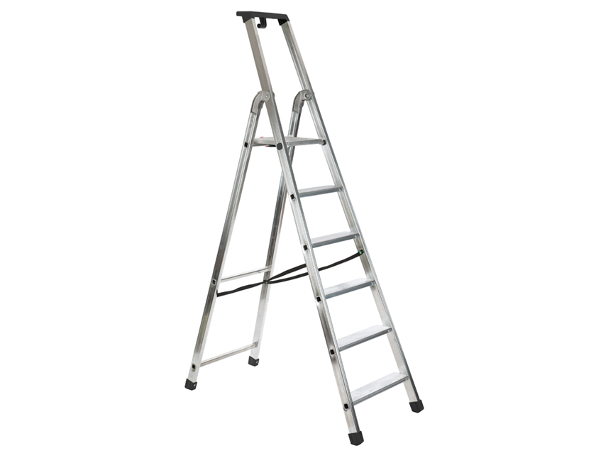Quadra escabeau industriel aluminium 6 marches