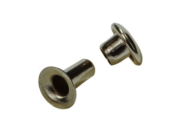 rivets tubulaires laiton nickele 12 pc 2,7x6,5mm