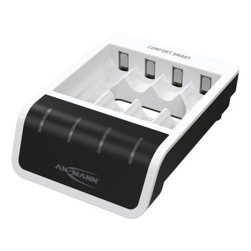 Ansmann snellader Comfort Smart voor 4x NiMH  AA of AAA batterijen