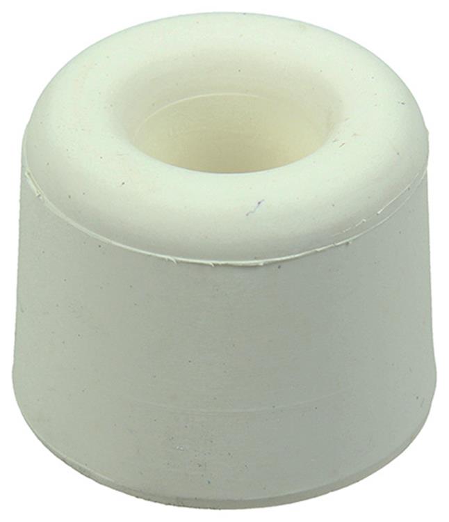 Deurstop rubber + schroef wit 30 X 25 mm 2 st/pcs