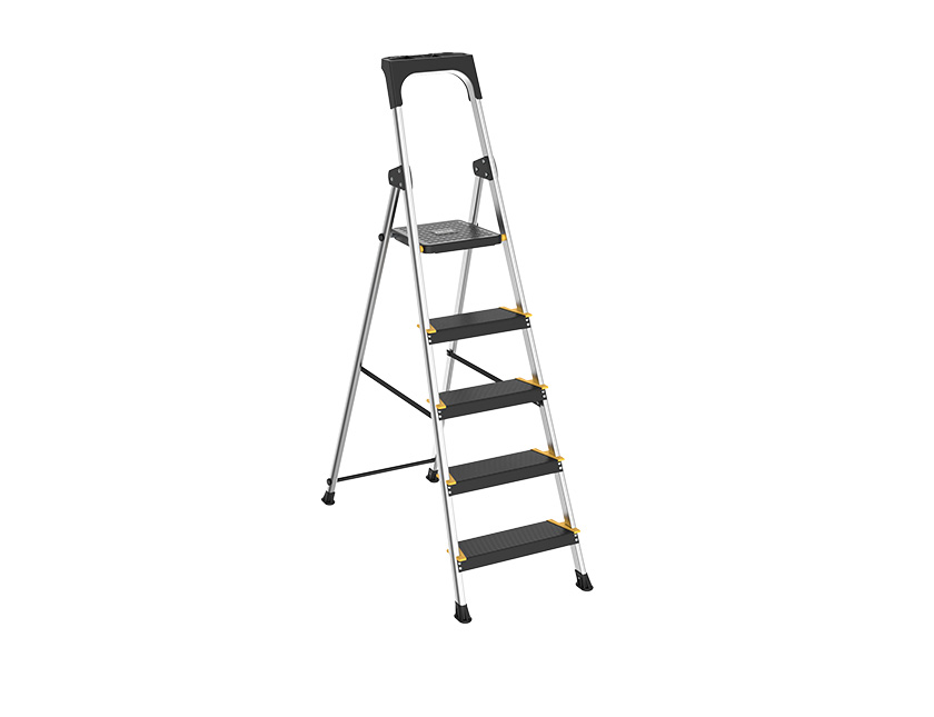 Power Step aluminium trapladder 5 brede treden