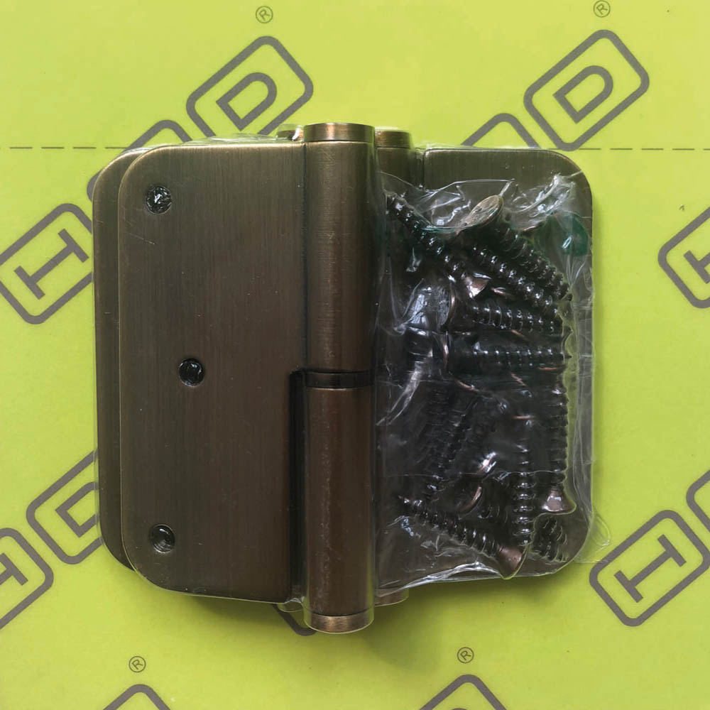 Paumelle Skin HDD 80x80x2.5mm Fumé Mat Gauche (3 pces + vis)