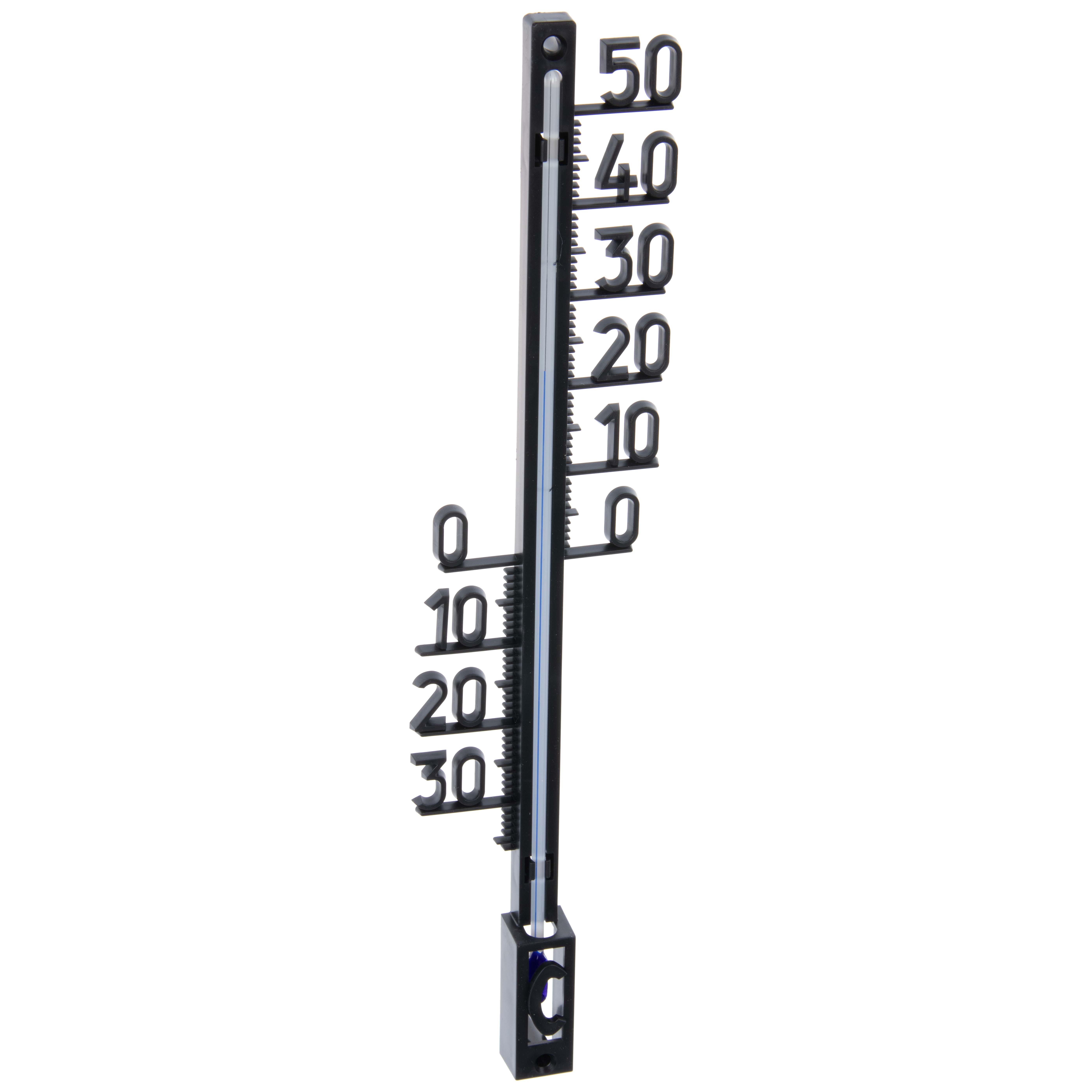 Thermometer buiten trmed plast zwart 275