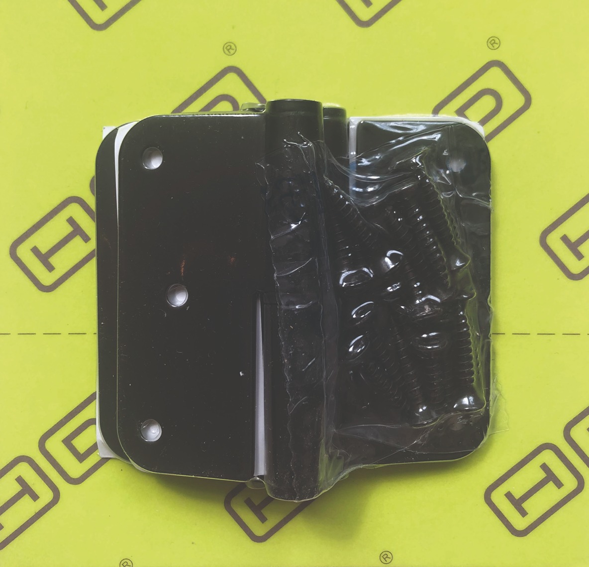 Paumelle Skin HDD 80x80x2,5mm Noir Droite (3 pces + vis)