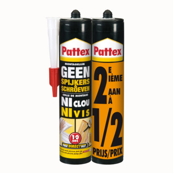 Pattex Geen Spijkers&Schroeven 400g Duo 2e 1/2Prijs