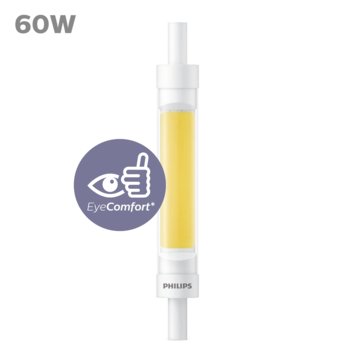 Philips LED Ampoule crayon transparent - 60 W - R7S - blanc froid