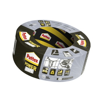 Pattex power tape noir 50m gris