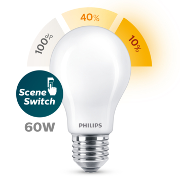 Philips ampoule LED SceneSwitch mat - 60 W - E27 - blanc chaud