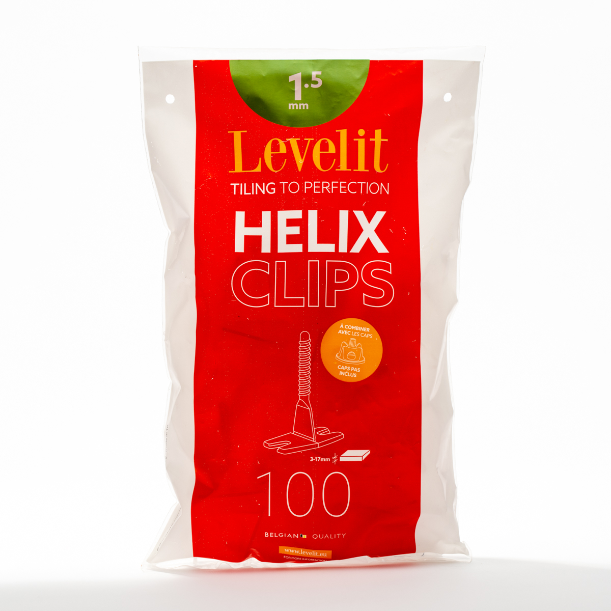 Levelit helix clips 1.5mm 100pcs