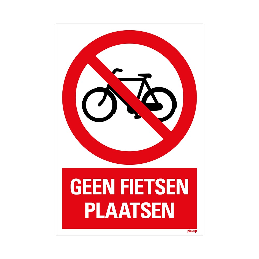 Panneau 230x330mm (NL) - Geen fietsen plaatsen